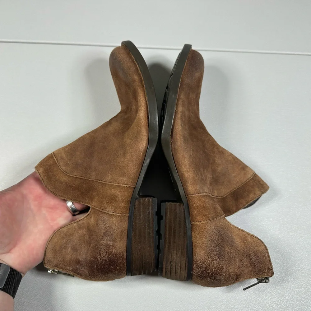 Born Kerri Distressed Suede Ankle Booties - Picture 6 of 10